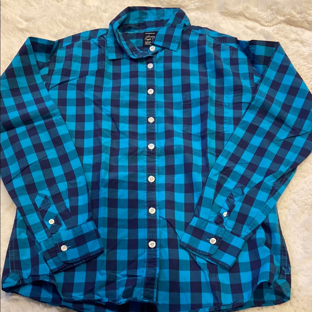 Women’s Blue Plaid Shirt